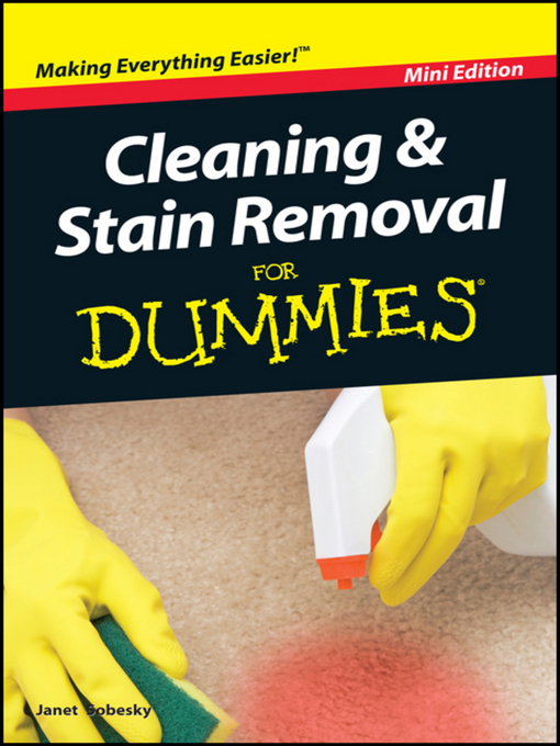 Cover of Cleaning and Stain Removal For Dummies